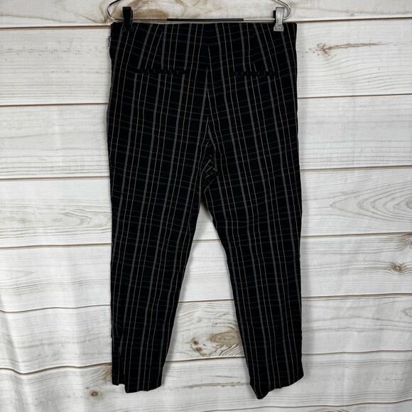 A New Day Black/Coral High Rise Elastic Waist Pull On Ankle Length Pants Size 14 - Picture 6 of 11